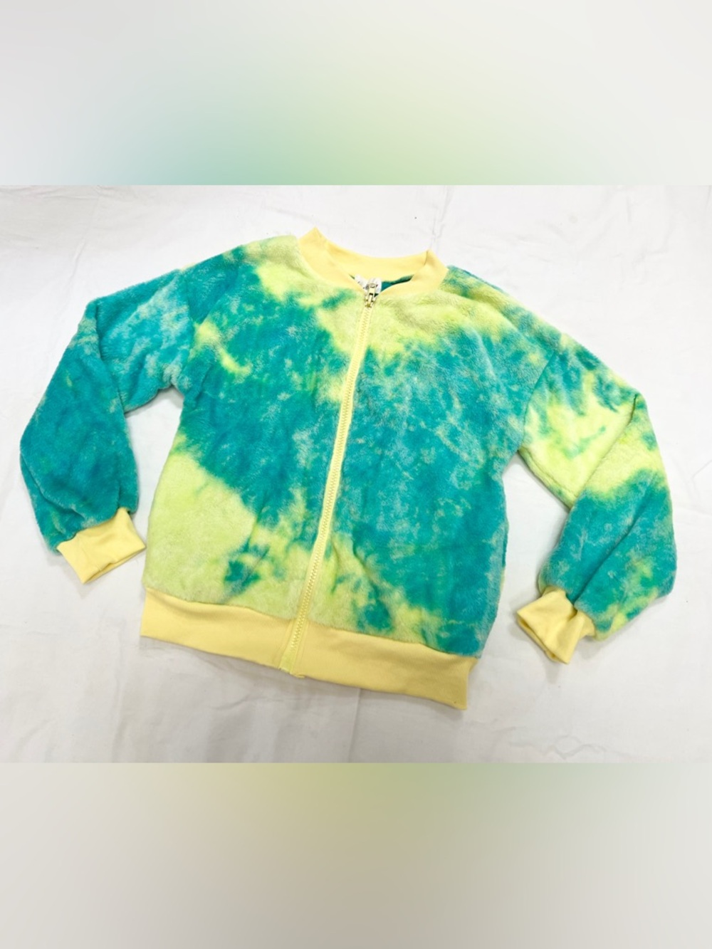 NWT Love + Harmony Tie-Dye Fuzzy Zip-Up Jacket